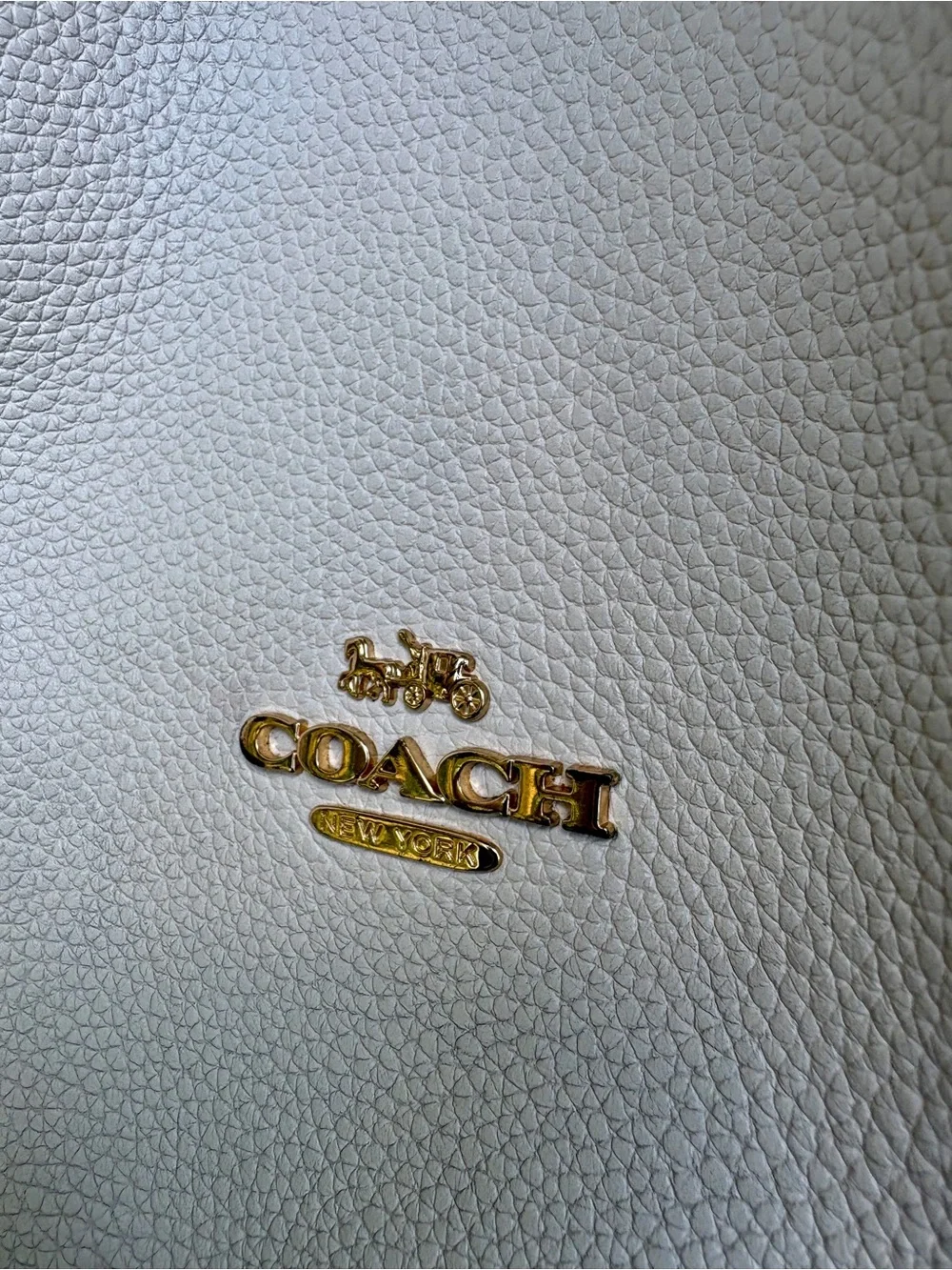 Coach Hadley Hobo 76088 Colorblock Pebbled Leather Tote Chalk Tan Brown Multi